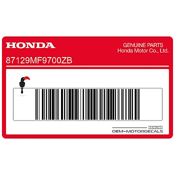 Fuel tank decal, left side