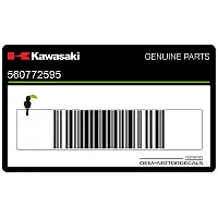 KAWASAKI Onderste zijkuip sticker, linkerzijde 56077-2595