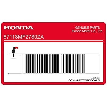 Naklejka paska osłony tylnej, lewa strona