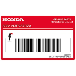 Side cover stripe decal, right side