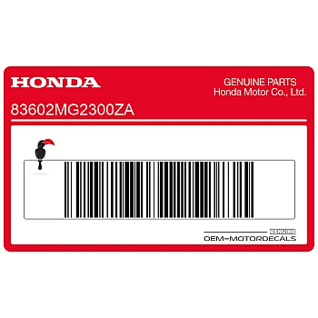 Achterspatbord sticker, linkerzijde