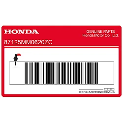 Adesivo coperchio laterale, lato sinistro