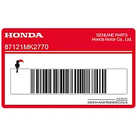 HONDA Adhesivo Horquilla Trasera 87121-MK2-770