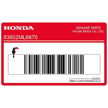 Side cover decal, left side