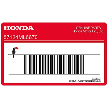 Fuel tank emblem, left side