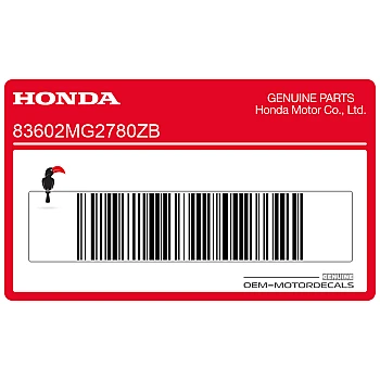 Autocollant de cache latéral, côté gauche