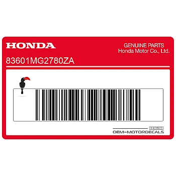 Side cover decal, right side