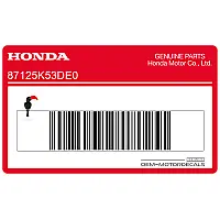 HONDA Etichetta informazioni produttore 87125-K53-DE0