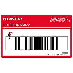 Lower cover Honda mark decal, right side