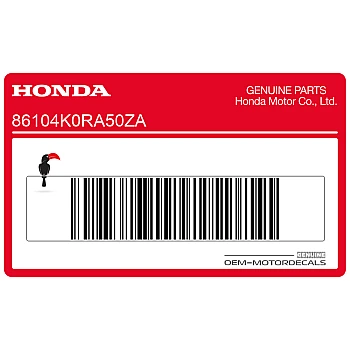 Onderste kap Honda merk sticker, linkerzijde