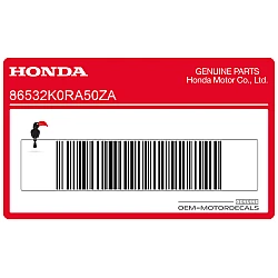 Left front handle cover stripe decal