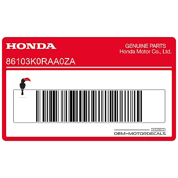 Honda sticker onderste zijkuip, rechterzijde