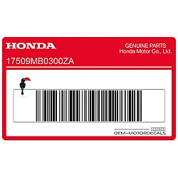 Kraftstofftank-Streifenaufkleber, linke Seite