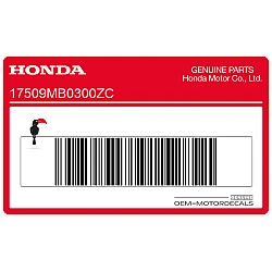 Autocollant bande réservoir, côté gauche