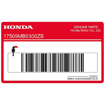 Fuel tank stripe decal, left side