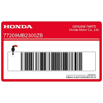 Under cowl decal, left side