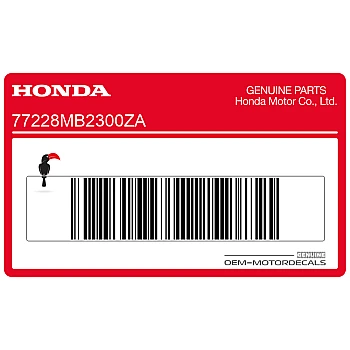 Rear cowl decal, right side