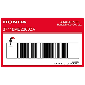 Front cowling stripe decal