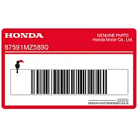 HONDA Manipulationssicherer Sicherheitsaufkleber 87591-MZ5-890