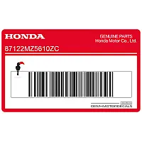 HONDA Emblema del depósito, lado izquierdo 87122-MZ5-610ZC