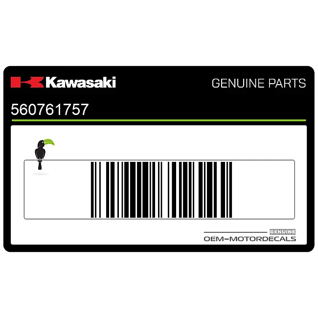 Pegatina Kawasaki Ninja ZX-6R para colín, lado izquierdo, inferior, OEM 560761757
