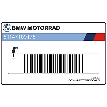 Sticker bovenste zijkuip, linkerzijde