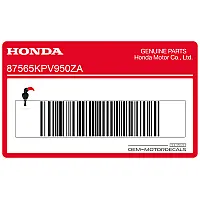 HONDA Etichetta di avvertenza 87565-KPV-950ZA