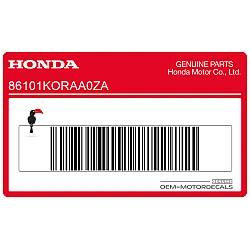 Carénage avant HONDA autocollant, côté droit