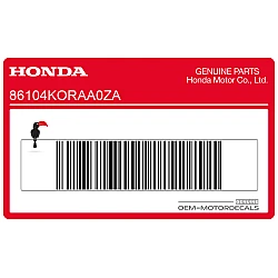 Carénage inférieur HONDA autocollant, côté gauche