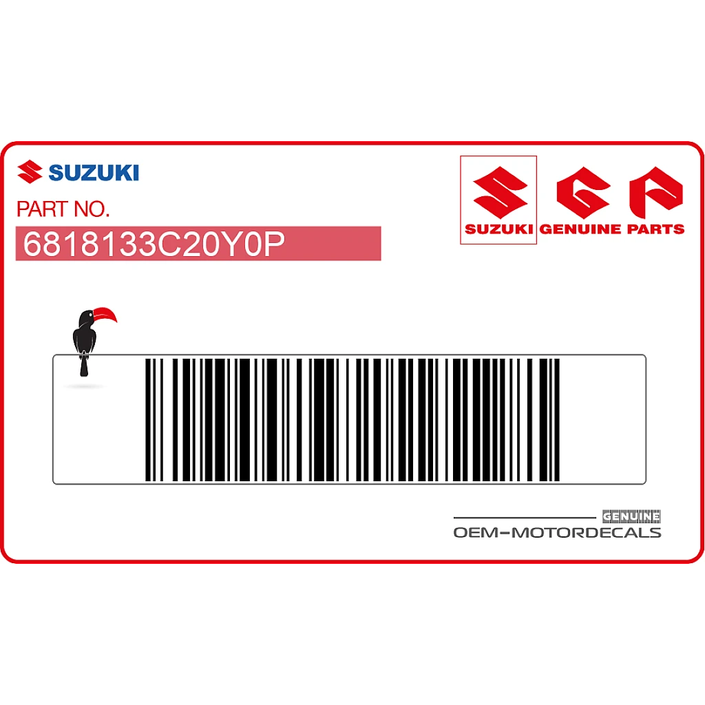 Emblema SUZUKI Quilla Suzuki GSX-R600 OEM 6818133C20Y0P
