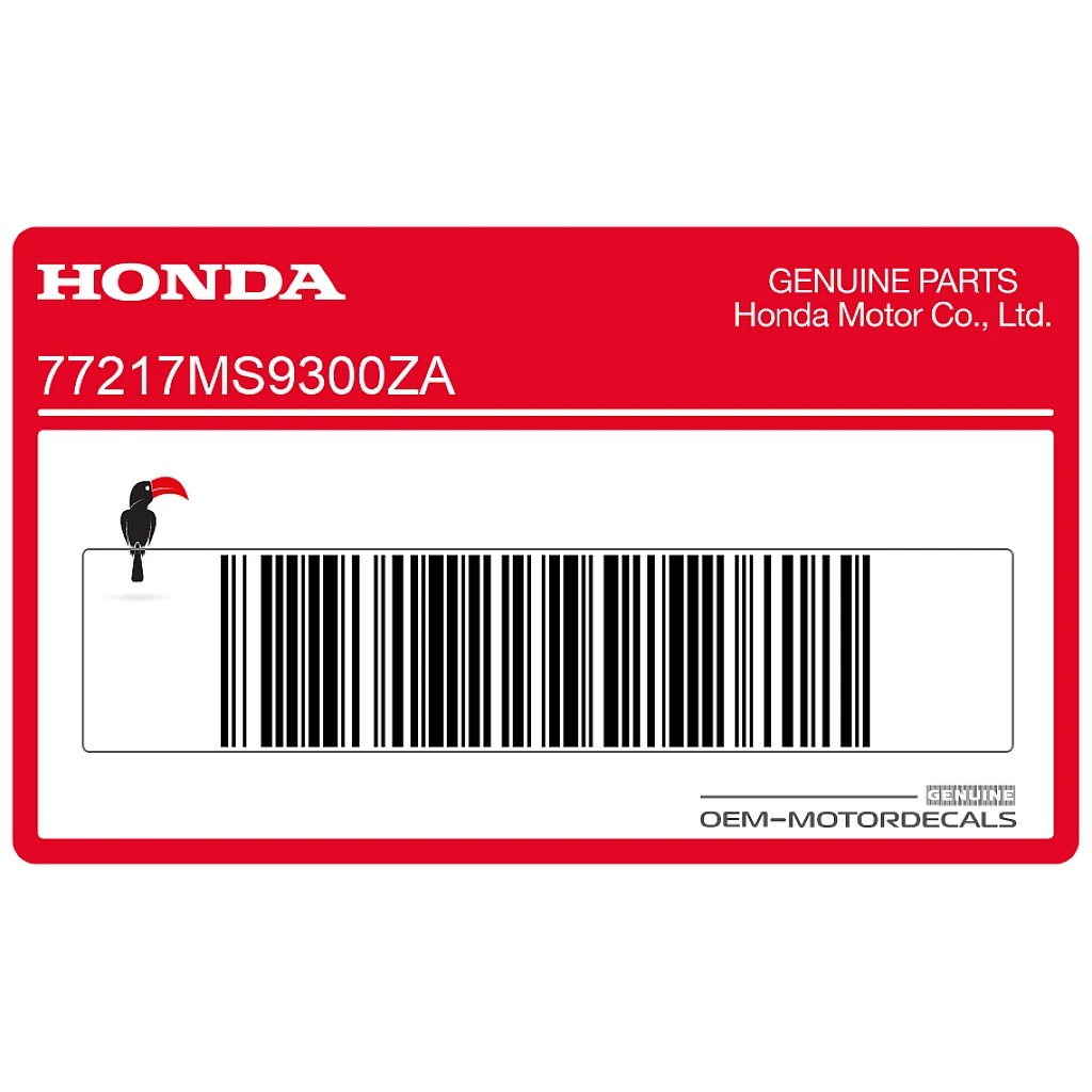 Honda NTV650 Tail Section Revere Stripe Left Side OEM 77217MS9300ZA