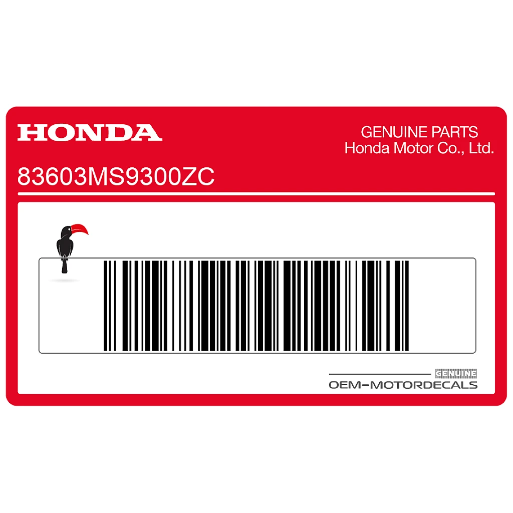 Honda NTV650 Autocollant REVERE Cache Latéral Droit OEM 83603-MS9-300ZC