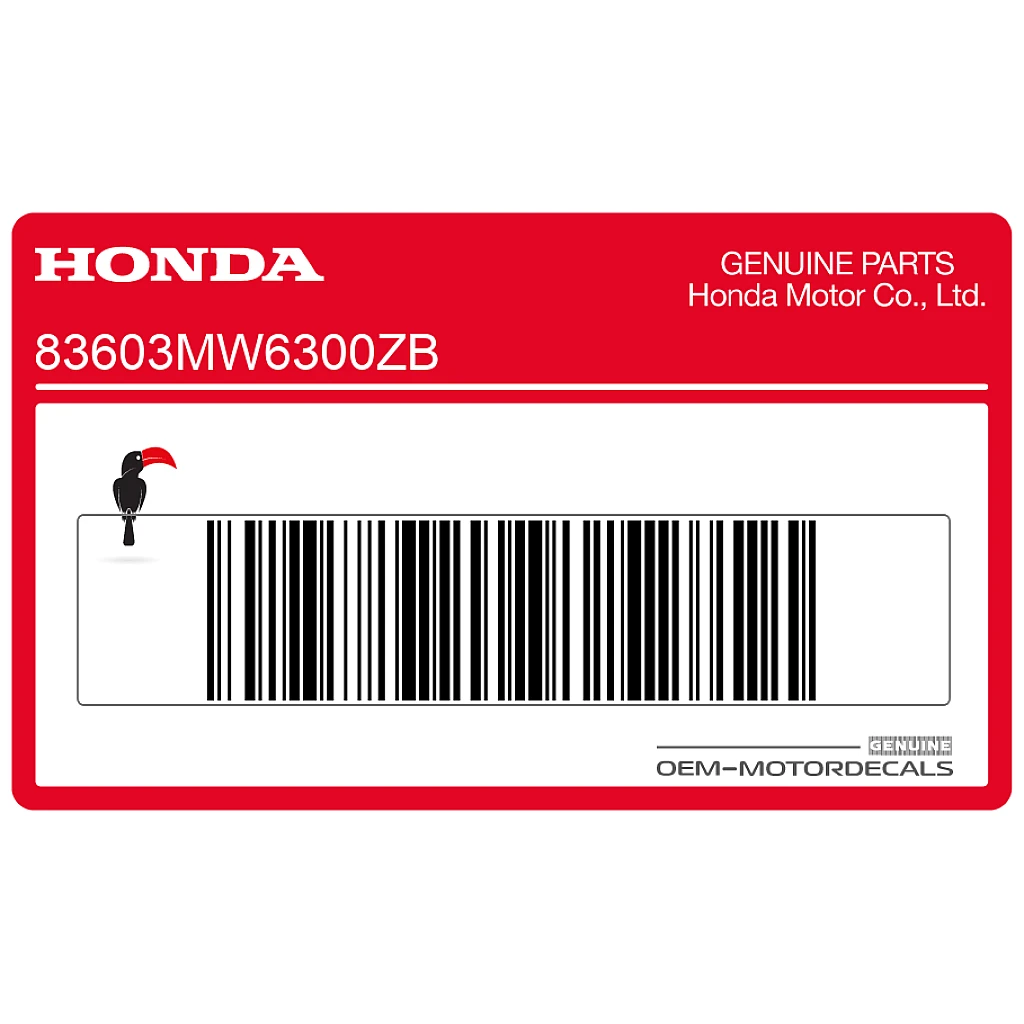 Honda NTV650 Aufkleber linker Seitendeckel Revere OEM 83603MW6300ZB