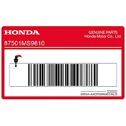 Tabliczka znamionowa główki ramy NTV650, prawa strona