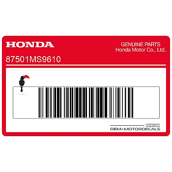 Tabliczka znamionowa główki ramy NTV650, prawa strona