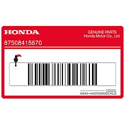 Radiator shroud caution mark, right side