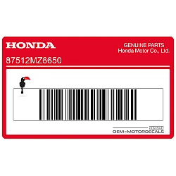 Rear fender accessories and loading label, left side