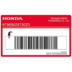 Naklejka identyfikacyjna koloru błotnika tylnego