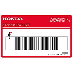 Naklejka identyfikacyjna koloru pod siedzenie, TYPE6