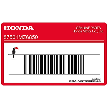 Balhoofd NTV650 Honda identificatiesticker, rechterkant