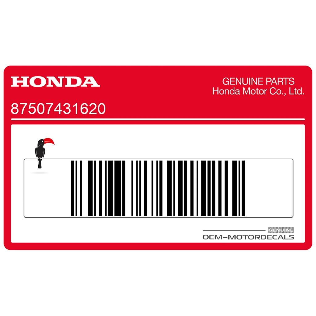 Honda NTV650 Coolant Reserve Tank Warning Label Left Side OEM 87507-431-620