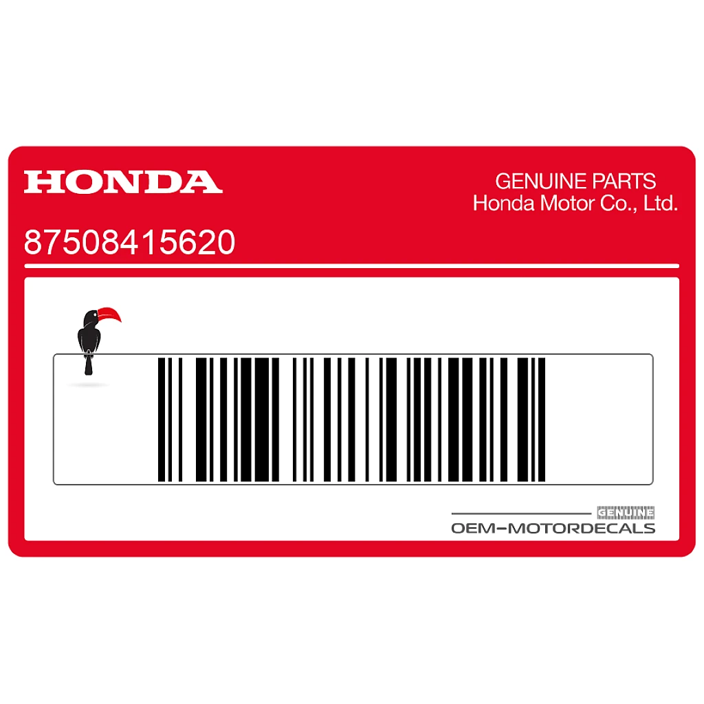 Honda NTV650 Radiatordop Waarschuwingssticker OEM 87508415620