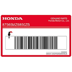 Rear fender color label