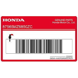 Kleurcode sticker achterspatbord