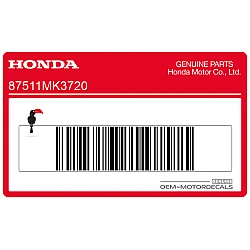 Helmet holder decal, left side