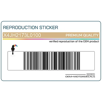 Tail cowl decals set- left side