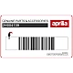Aprilia SXR 50 Naklejka Logo „aprilia” Przednia Osłona OEM 2H004139 na przód owiewki