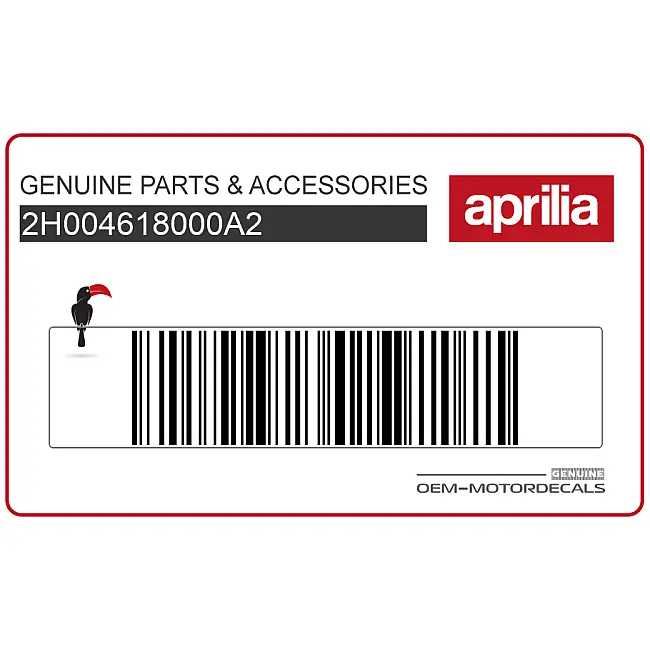 Aprilia SXR 50 Sticker Zijpaneel Achter SXR 50 Sport Rechterzijde OEM 2H004618000A2