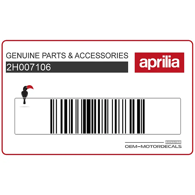 Aprilia SXR 50 Bovenste Zijkuip Aprilia Logo Rechts OEM 2H007106