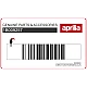 Aprilia SXR 50 Brandstofspecificatie Waarschuwingssticker OEM 1B009257 Brandstofconformiteit